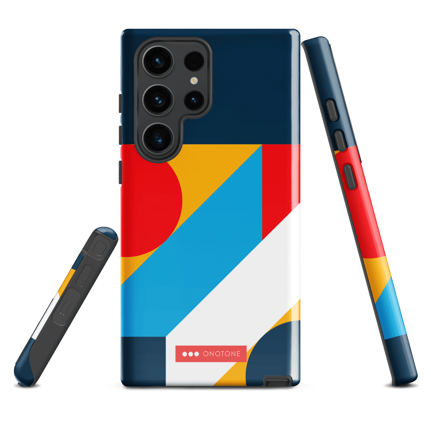 Double Layer Protection Blue Modern Art Samsung Galaxy Case
