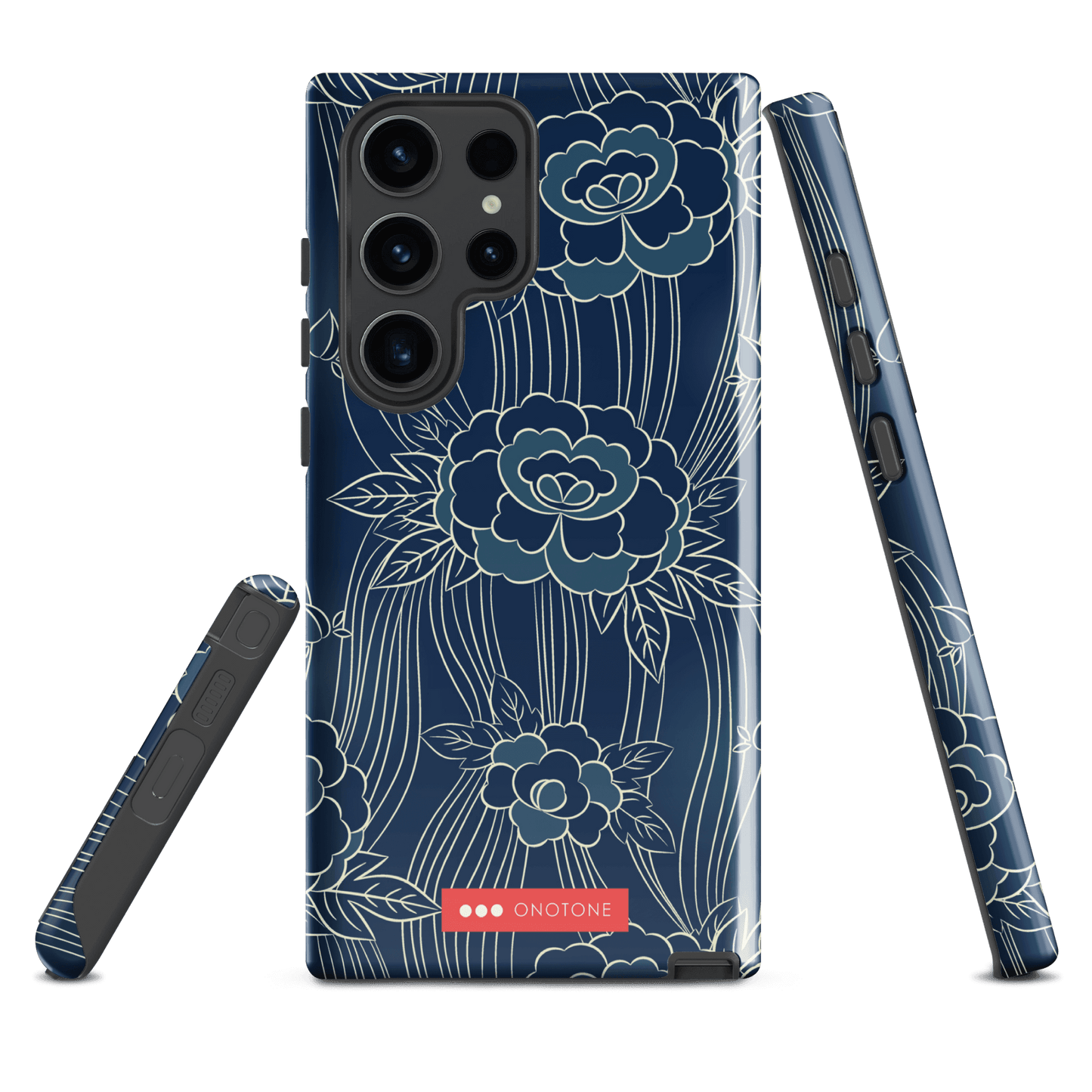 Japanese Indigo Samsung® Galaxy Phone Case Roses Pattern