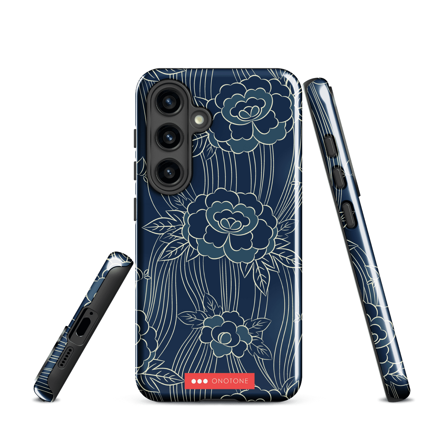 Japanese Indigo Samsung® Galaxy Phone Case Roses Pattern