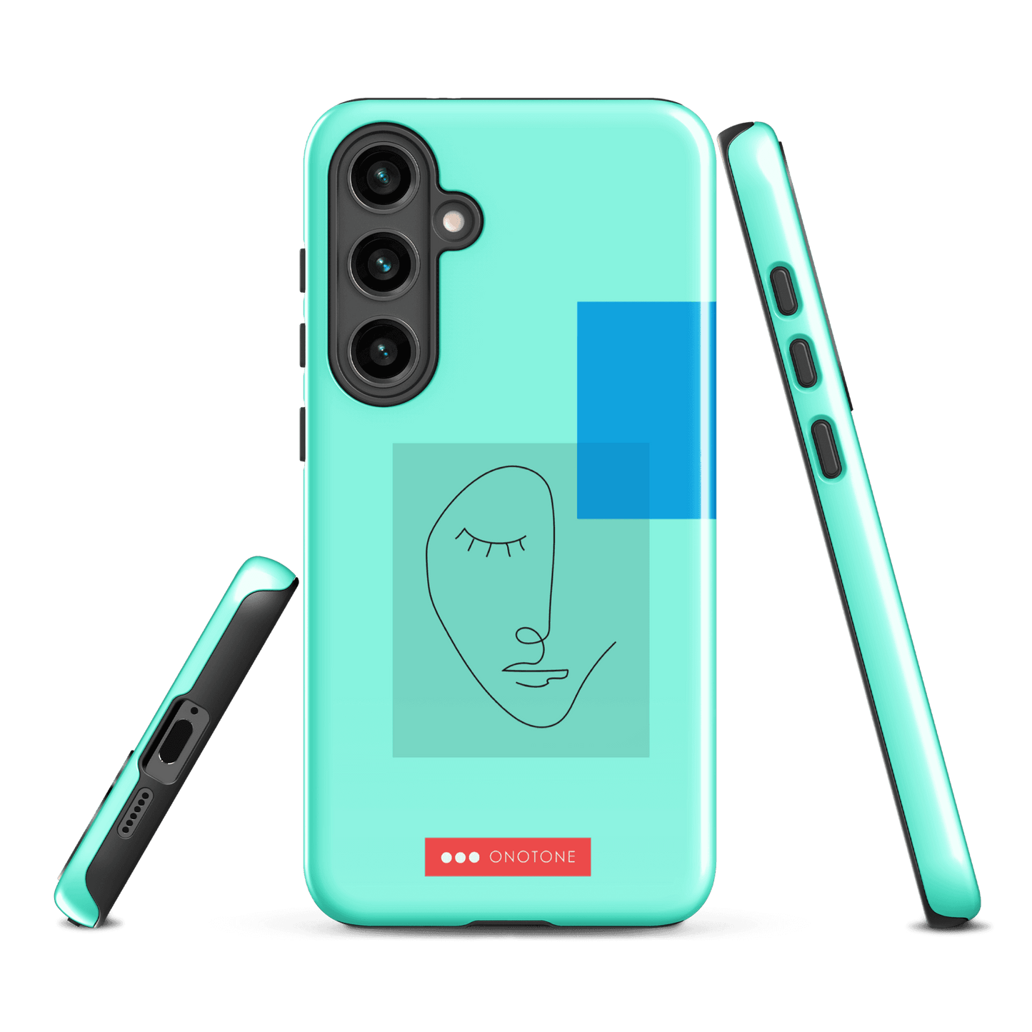 Double Layer Protection Blue Modern Samsung Galaxy Case