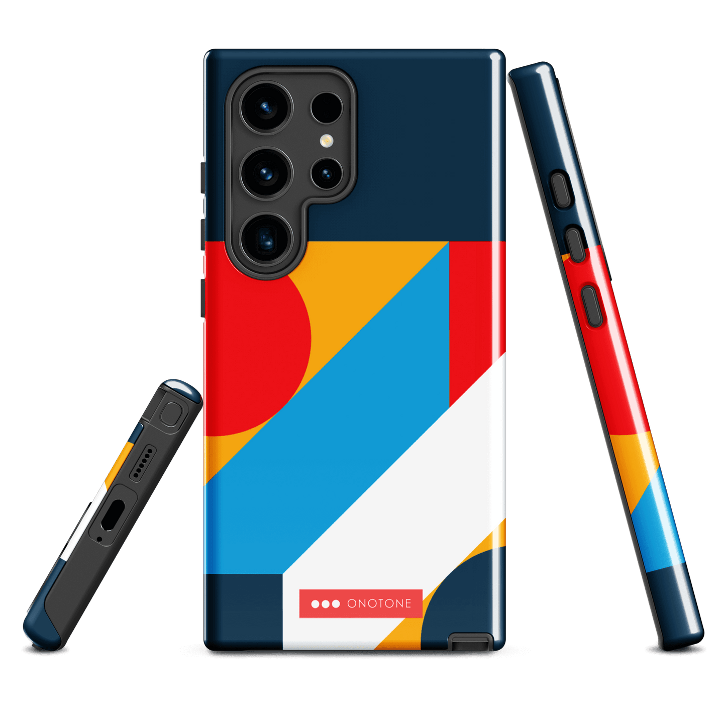 Double Layer Protection Blue Modern Art Samsung Galaxy Case