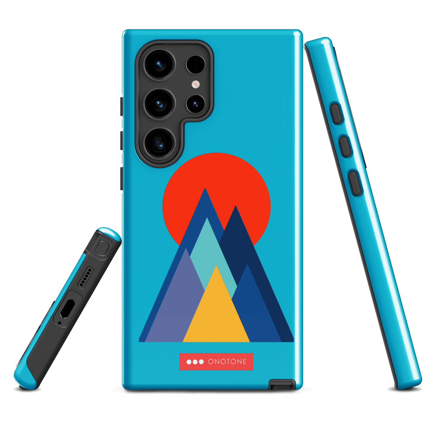 Double Layer Protection Blue Modern Samsung Galaxy Case