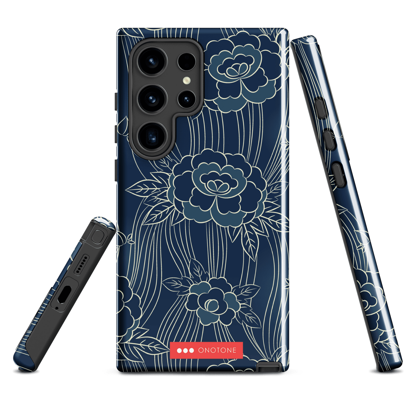 Japanese Indigo Samsung® Galaxy Phone Case Roses Pattern