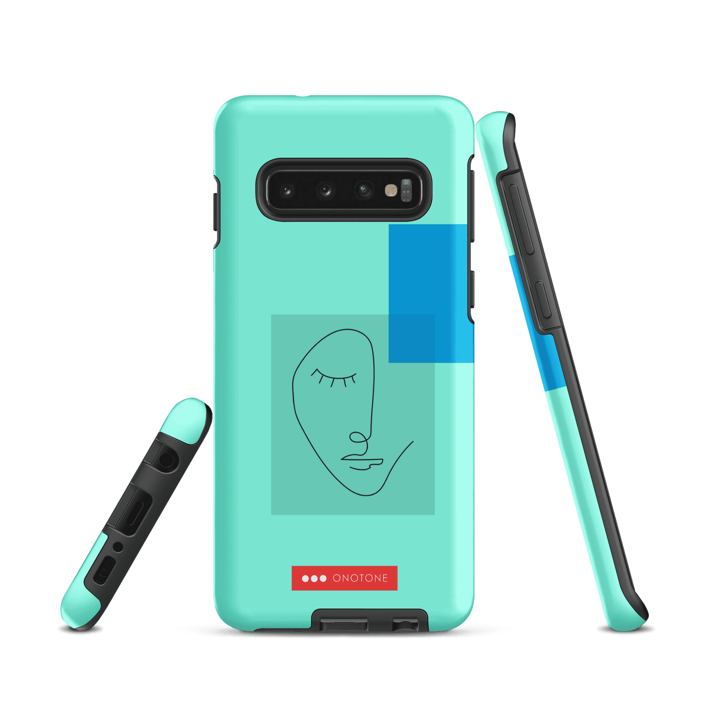 Double Layer Protection Blue Modern Samsung Galaxy Case