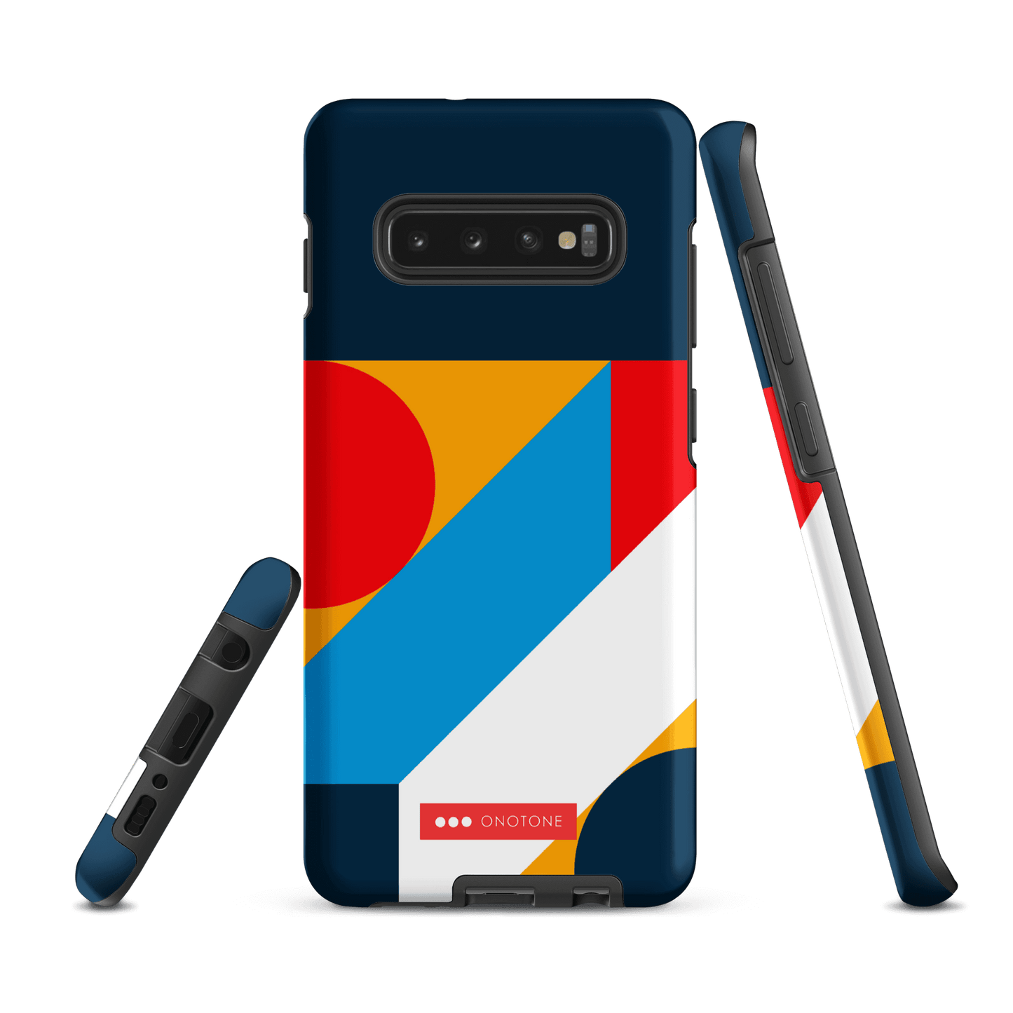 Double Layer Protection Blue Modern Art Samsung Galaxy Case