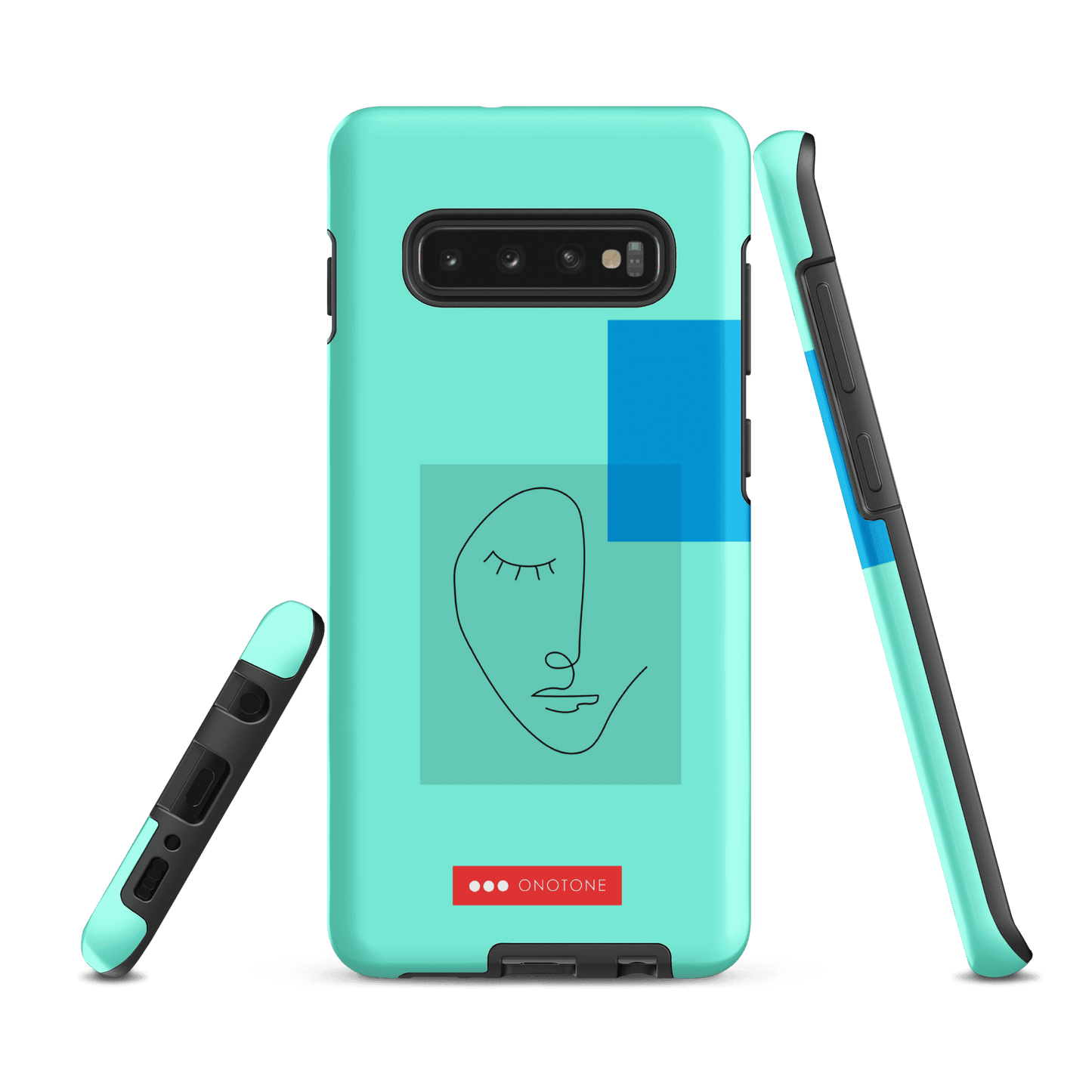 Double Layer Protection Blue Modern Samsung Galaxy Case