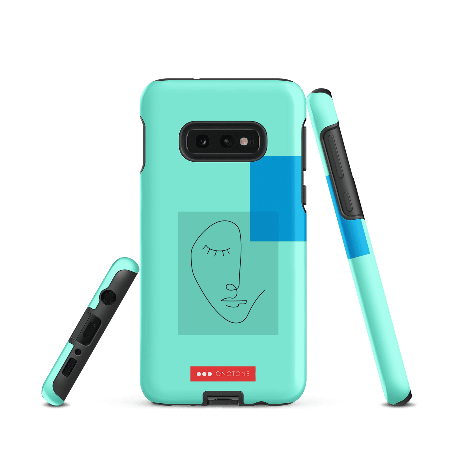 Double Layer Protection Blue Modern Samsung Galaxy Case