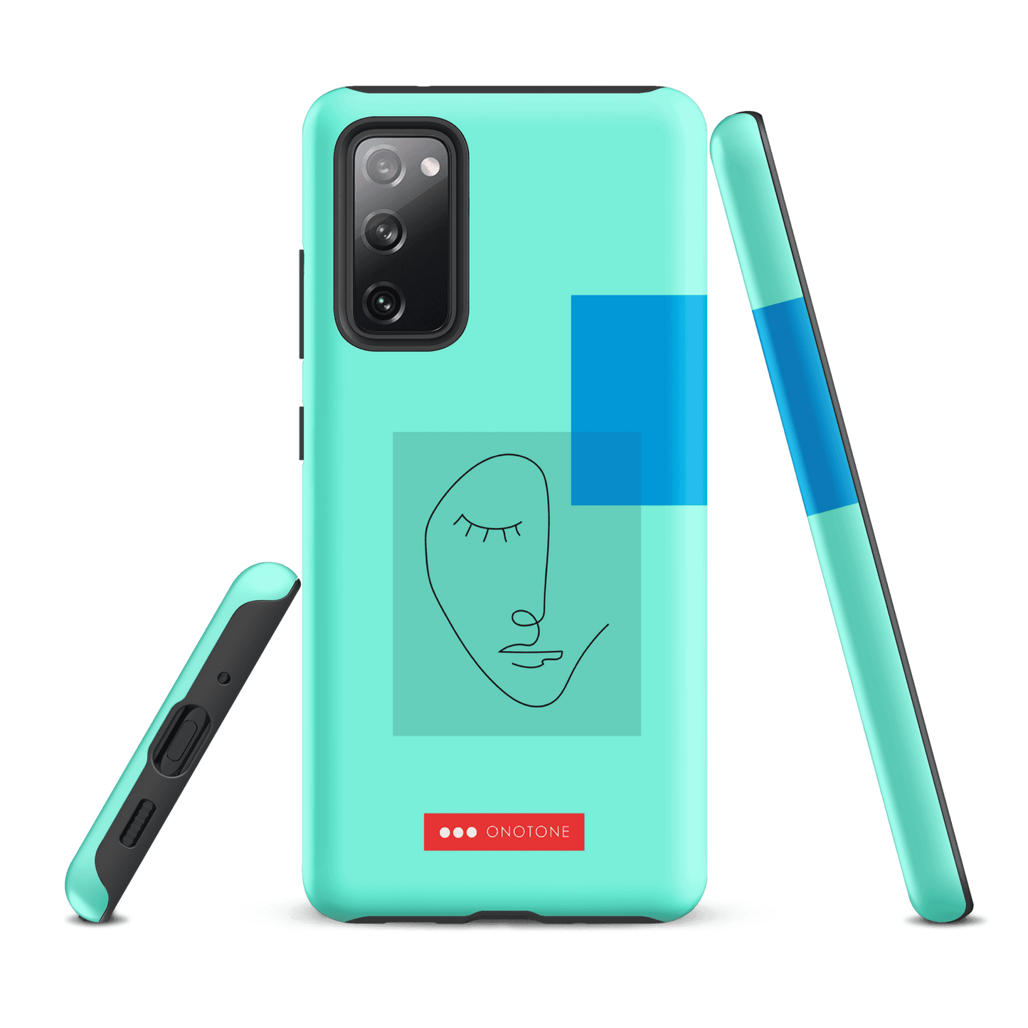 Double Layer Protection Blue Modern Samsung Galaxy Case