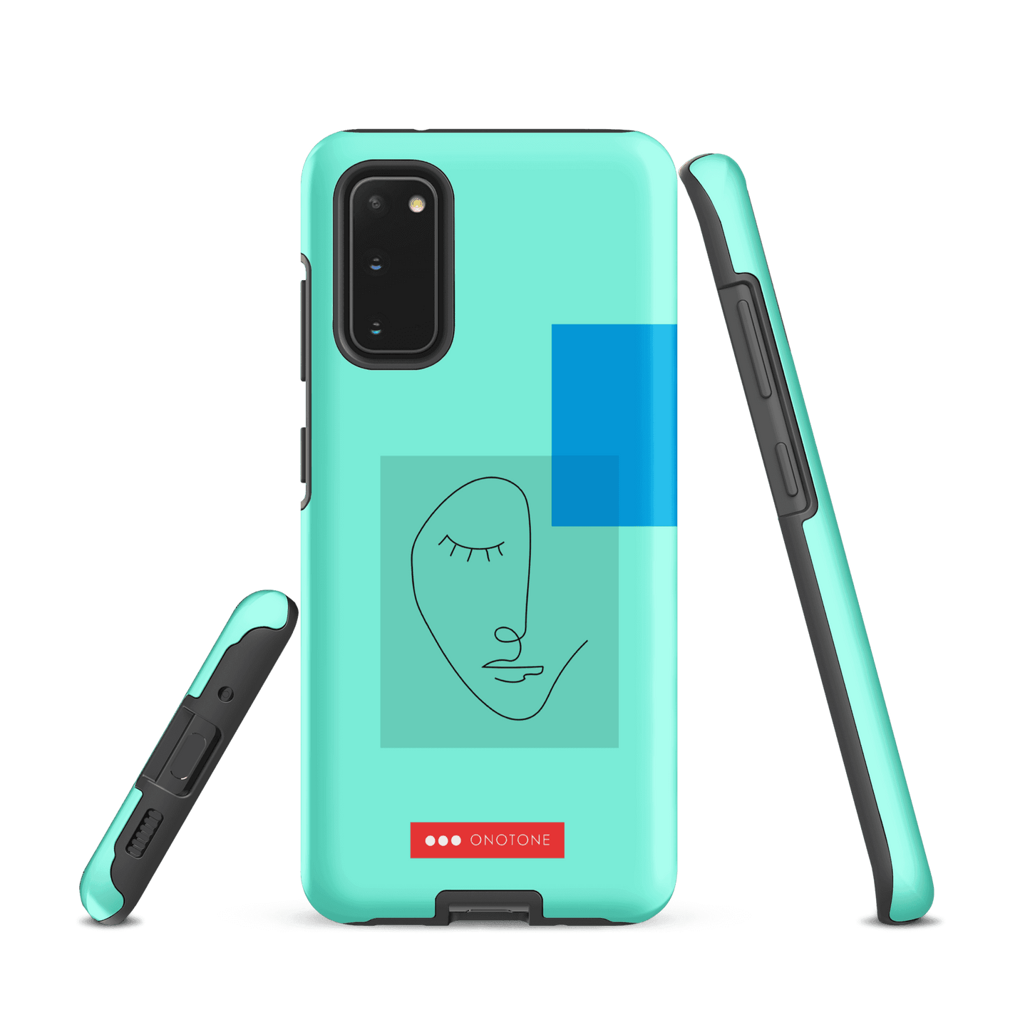 Double Layer Protection Blue Modern Samsung Galaxy Case