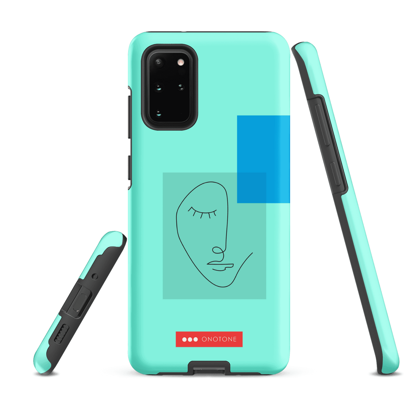 Double Layer Protection Blue Modern Samsung Galaxy Case
