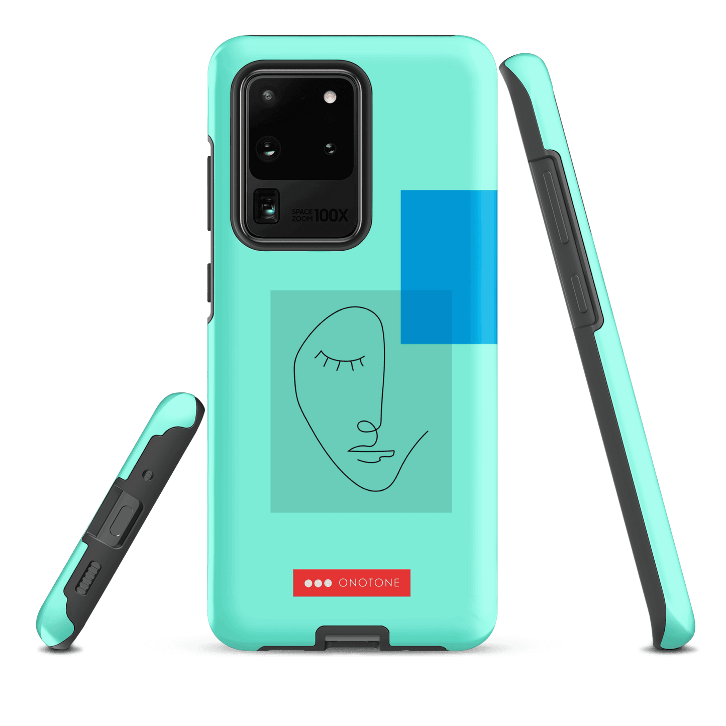 Double Layer Protection Blue Modern Samsung Galaxy Case