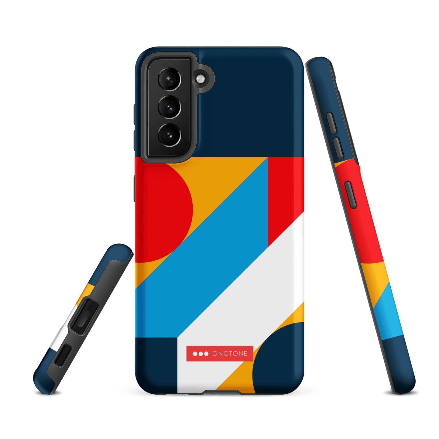 Double Layer Protection Blue Modern Art Samsung Galaxy Case