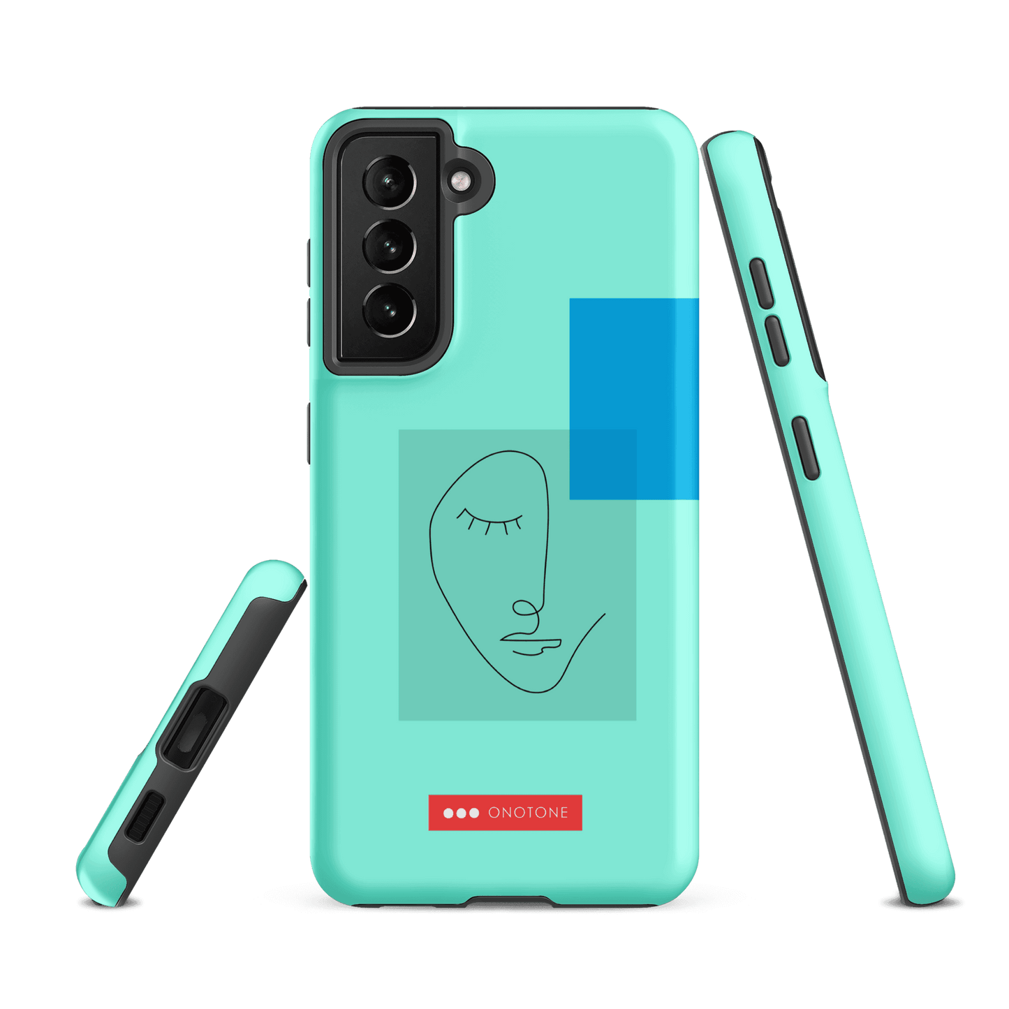 Double Layer Protection Blue Modern Samsung Galaxy Case