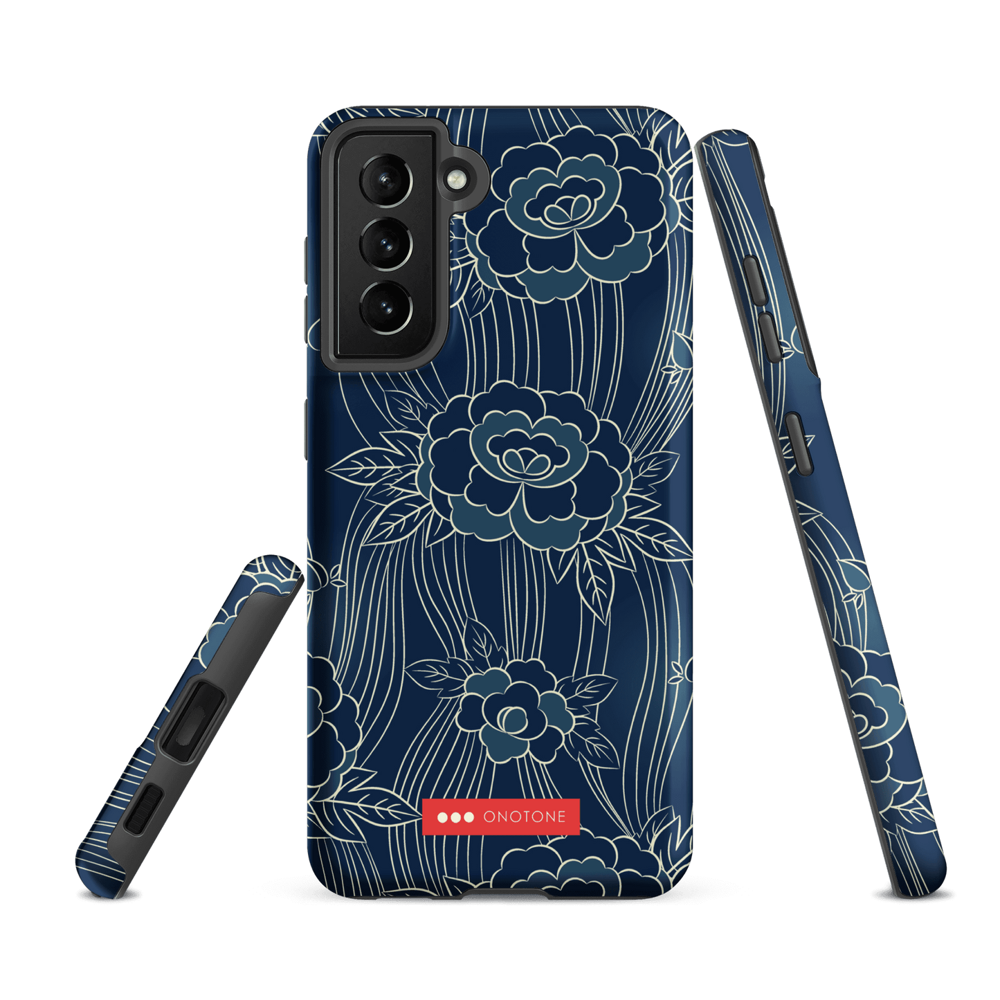 Japanese Indigo Samsung® Galaxy Phone Case Roses Pattern