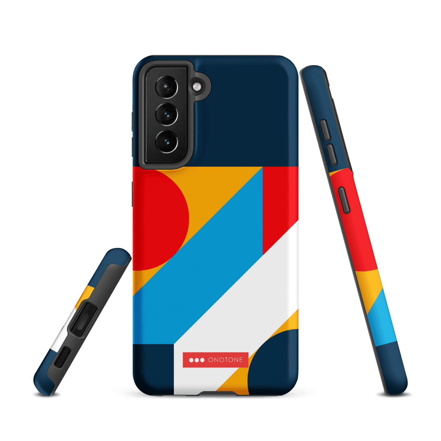 Double Layer Protection Blue Modern Art Samsung Galaxy Case