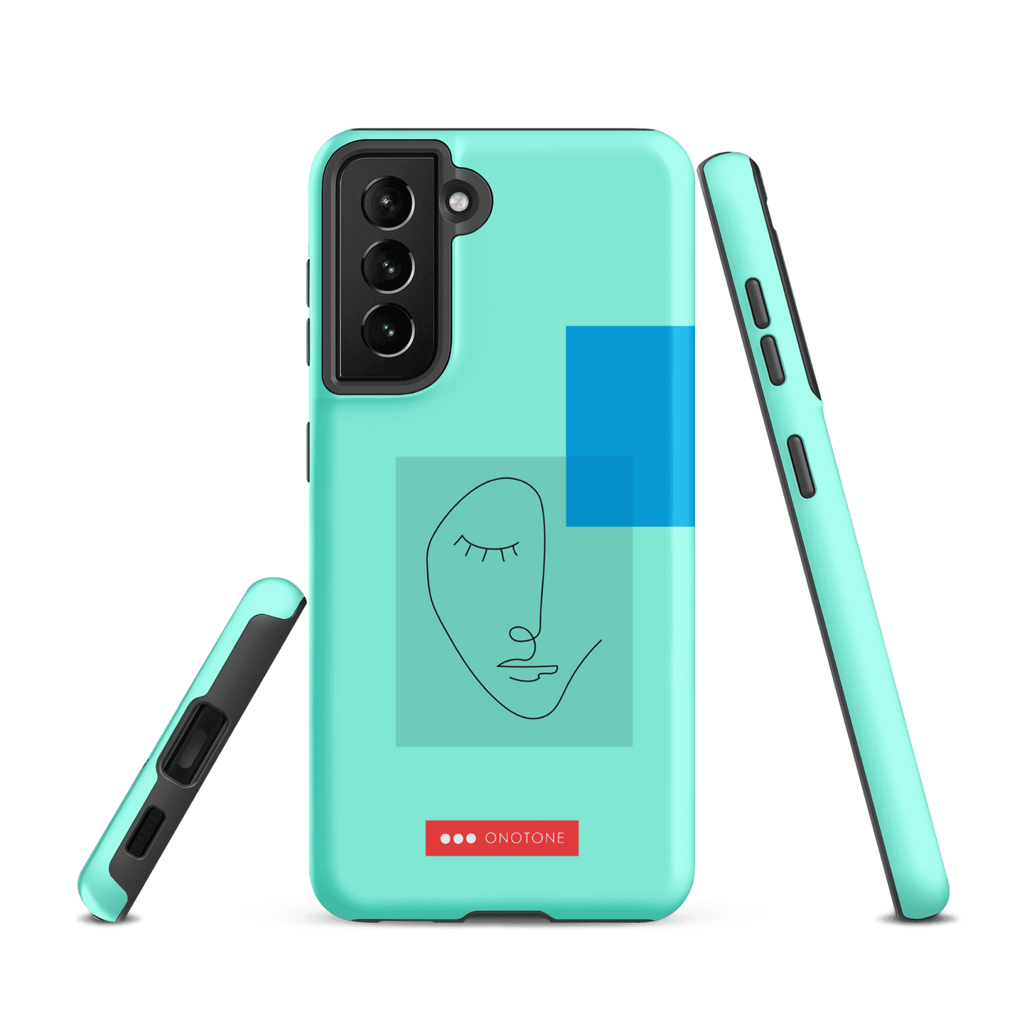 Double Layer Protection Blue Modern Samsung Galaxy Case