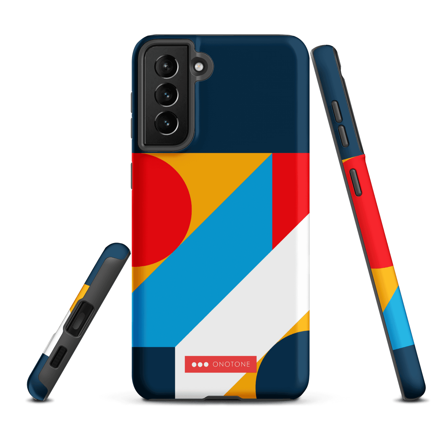 Double Layer Protection Blue Modern Art Samsung Galaxy Case