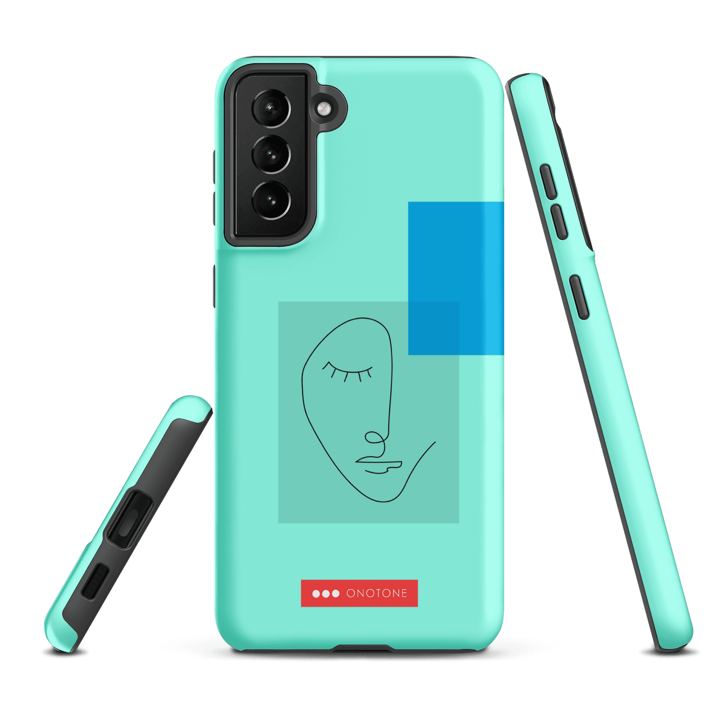 Double Layer Protection Blue Modern Samsung Galaxy Case
