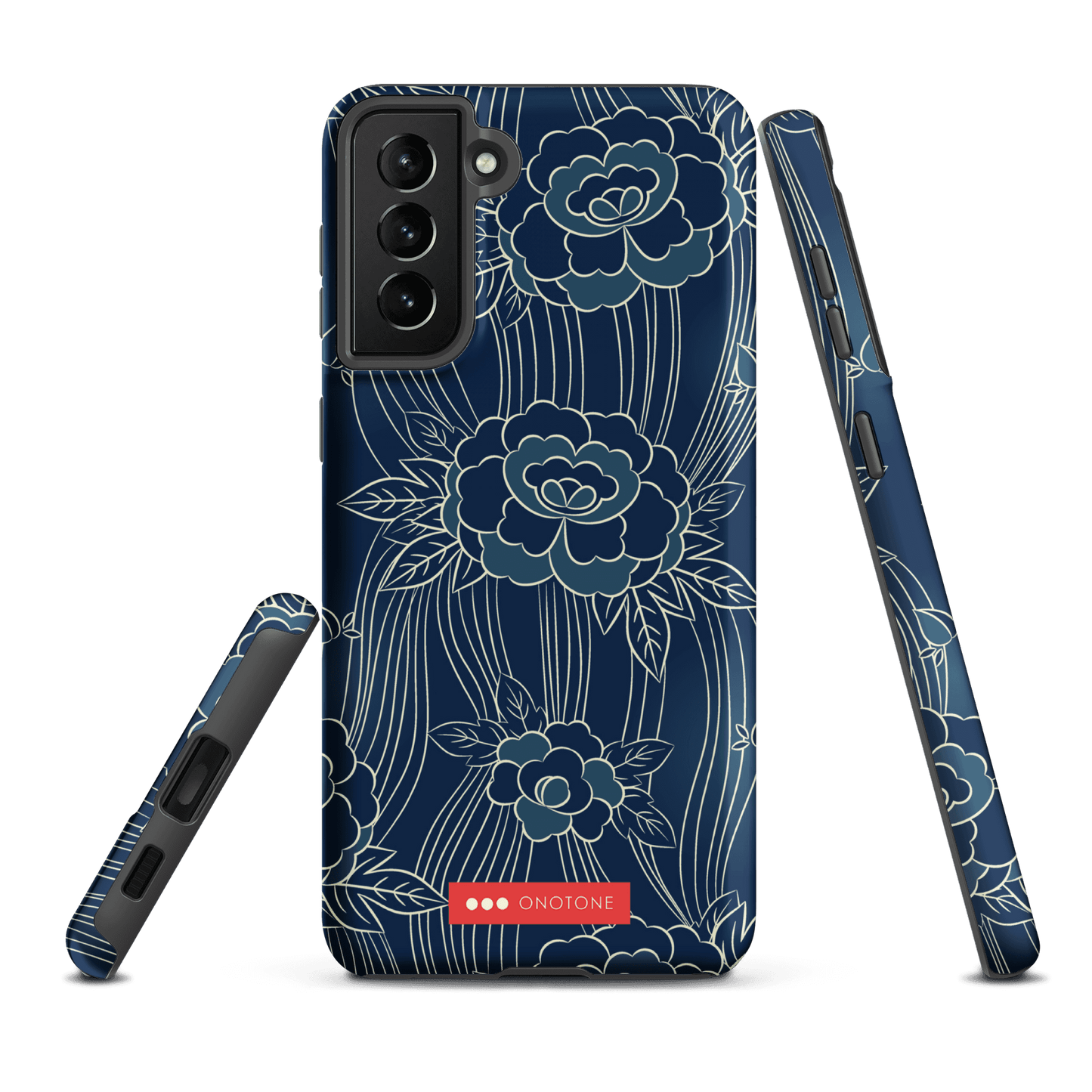 Japanese Indigo Samsung® Galaxy Phone Case Roses Pattern
