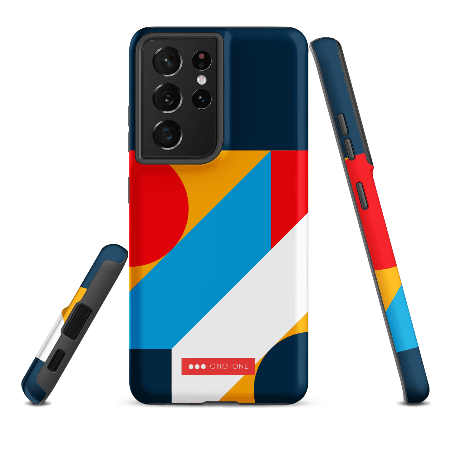 Double Layer Protection Blue Modern Art Samsung Galaxy Case