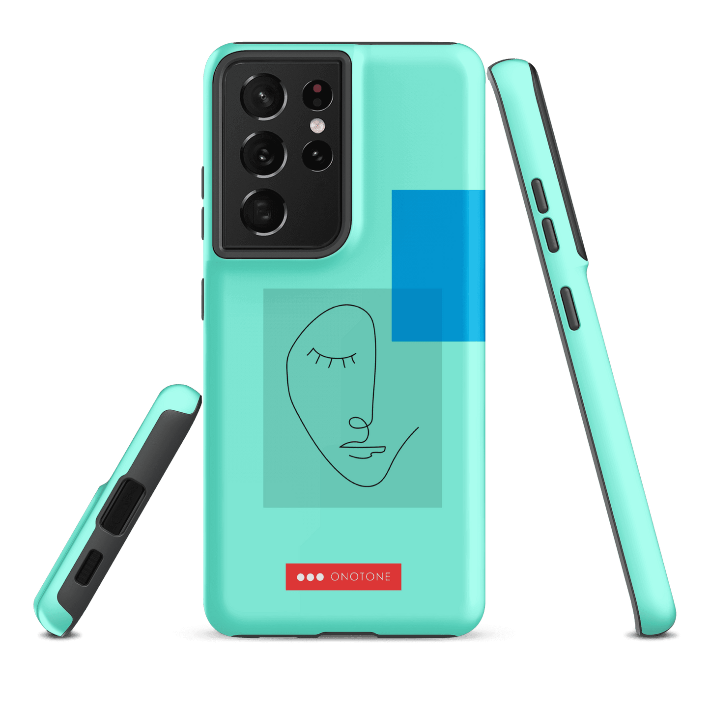 Double Layer Protection Blue Modern Samsung Galaxy Case