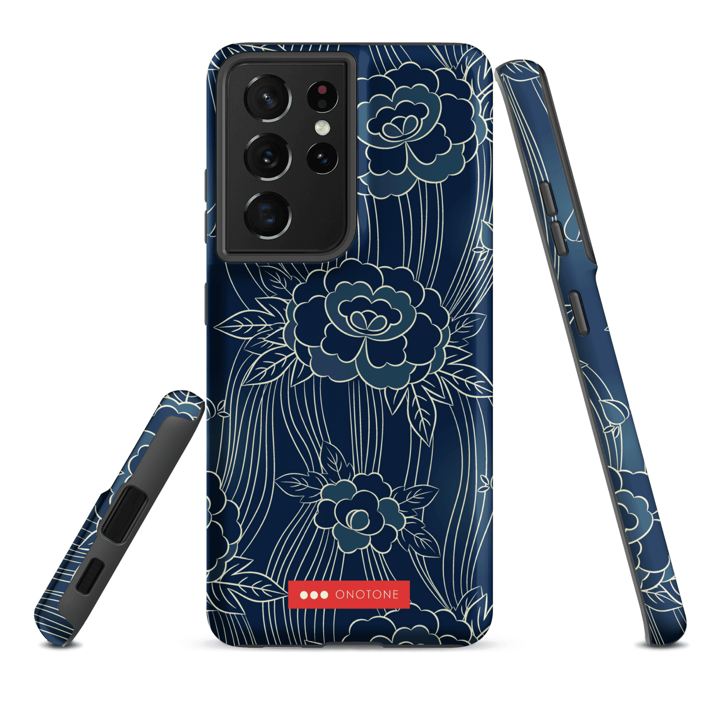 Japanese Indigo Samsung® Galaxy Phone Case Roses Pattern