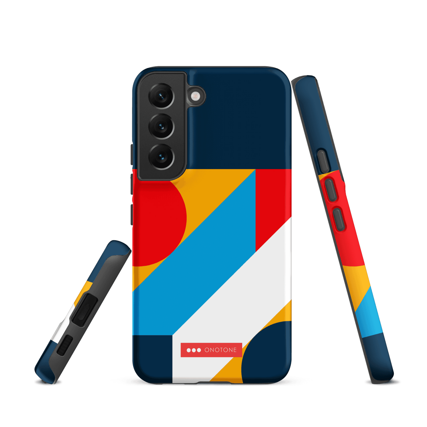 Double Layer Protection Blue Modern Art Samsung Galaxy Case