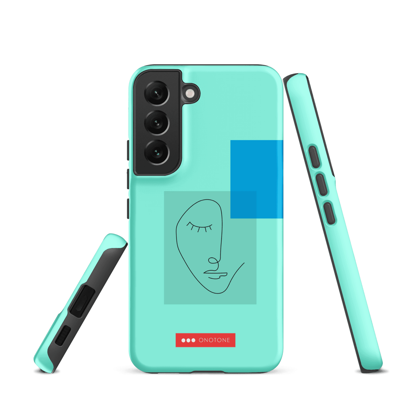 Double Layer Protection Blue Modern Samsung Galaxy Case
