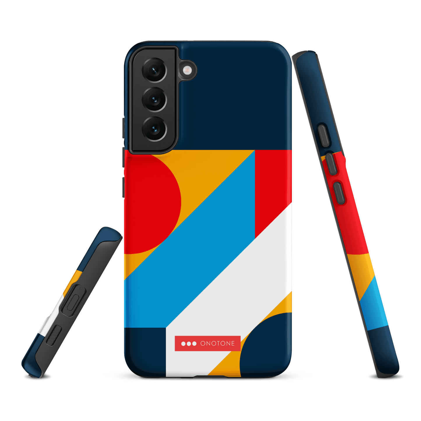 Double Layer Protection Blue Modern Art Samsung Galaxy Case