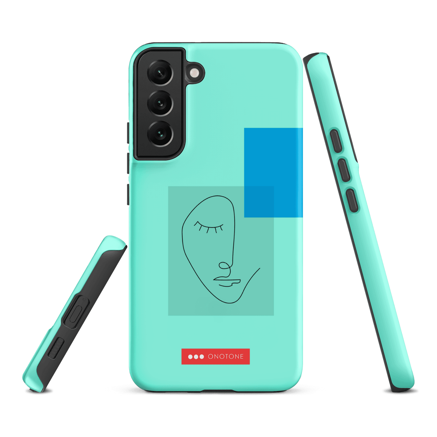Double Layer Protection Blue Modern Samsung Galaxy Case