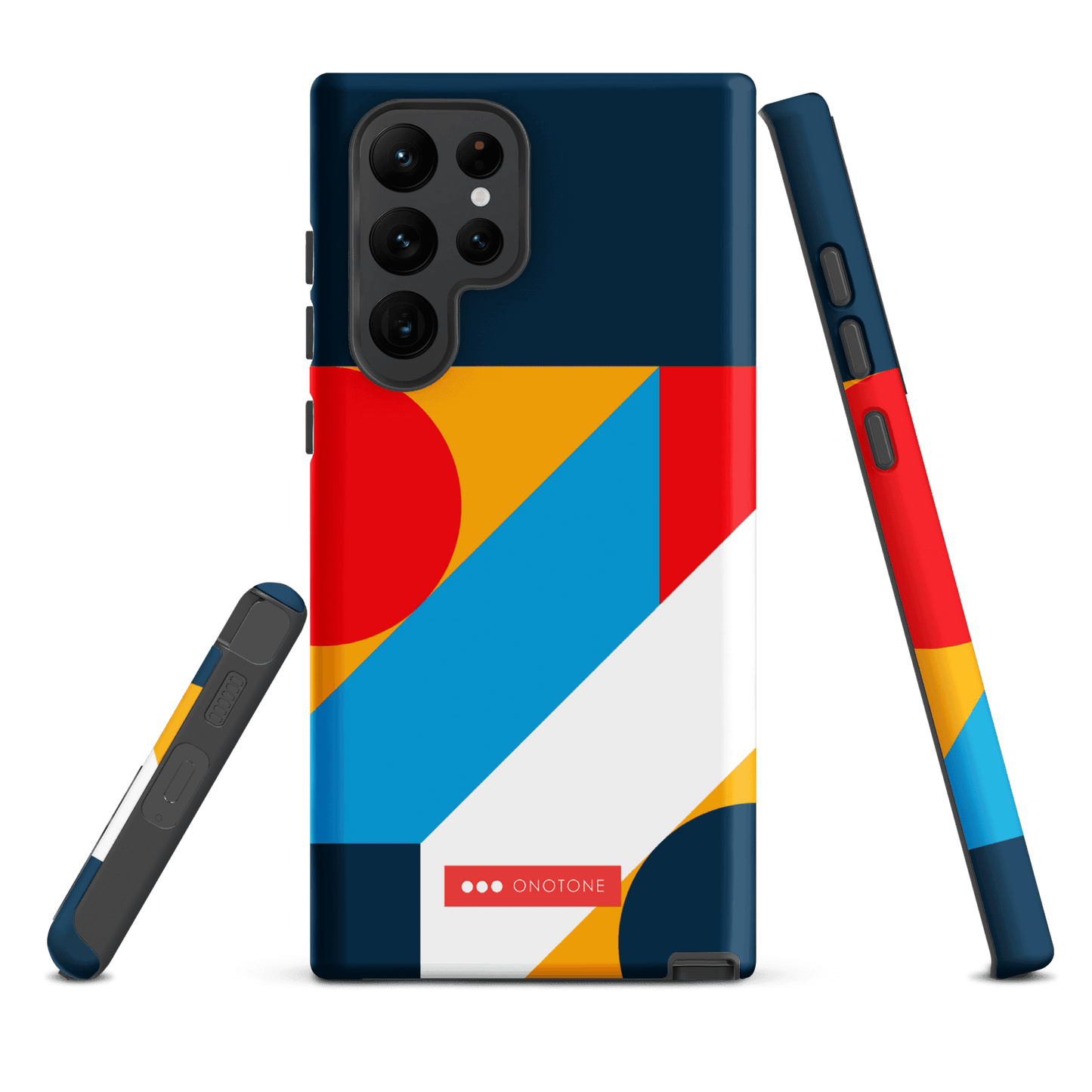 Double Layer Protection Blue Modern Art Samsung Galaxy Case