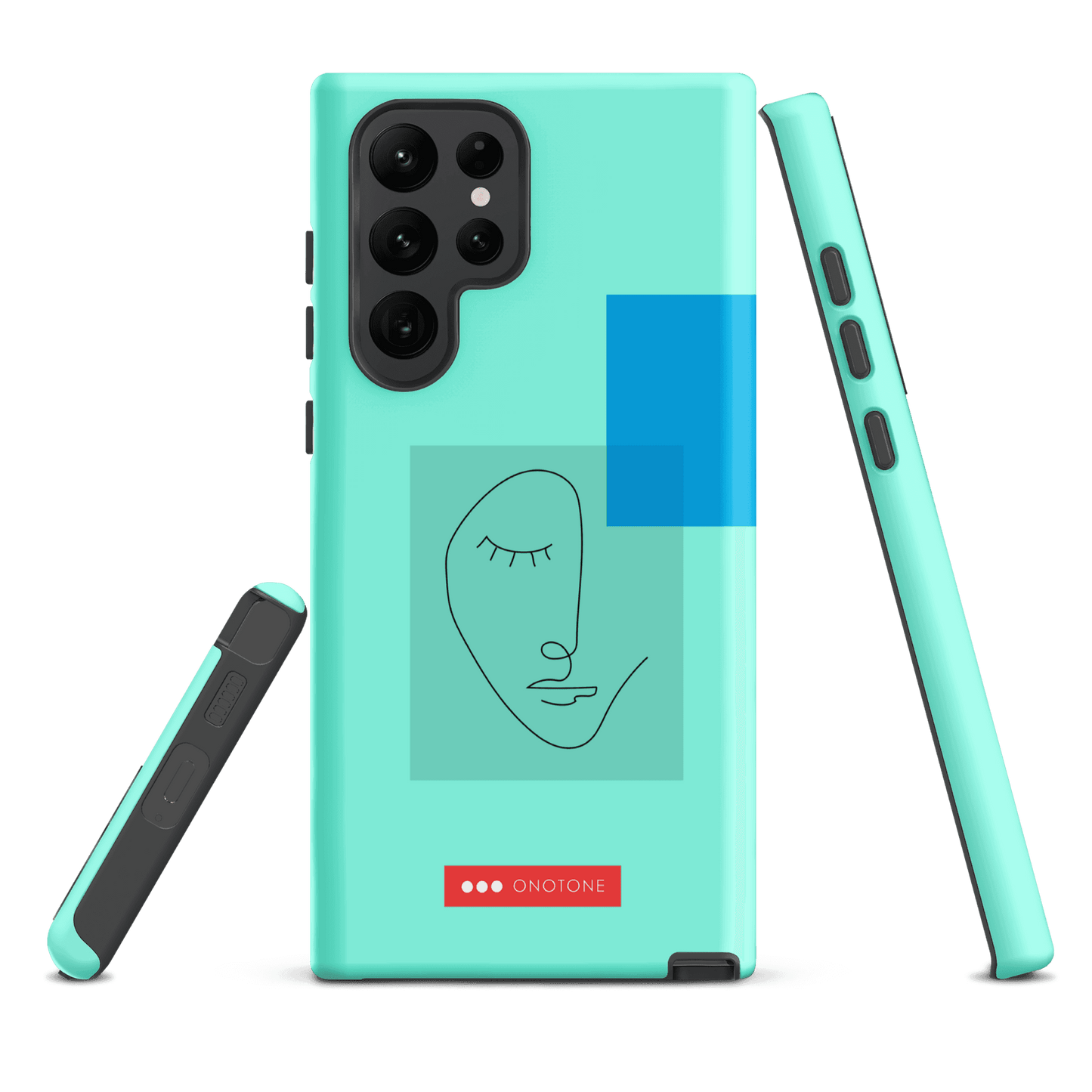 Double Layer Protection Blue Modern Samsung Galaxy Case