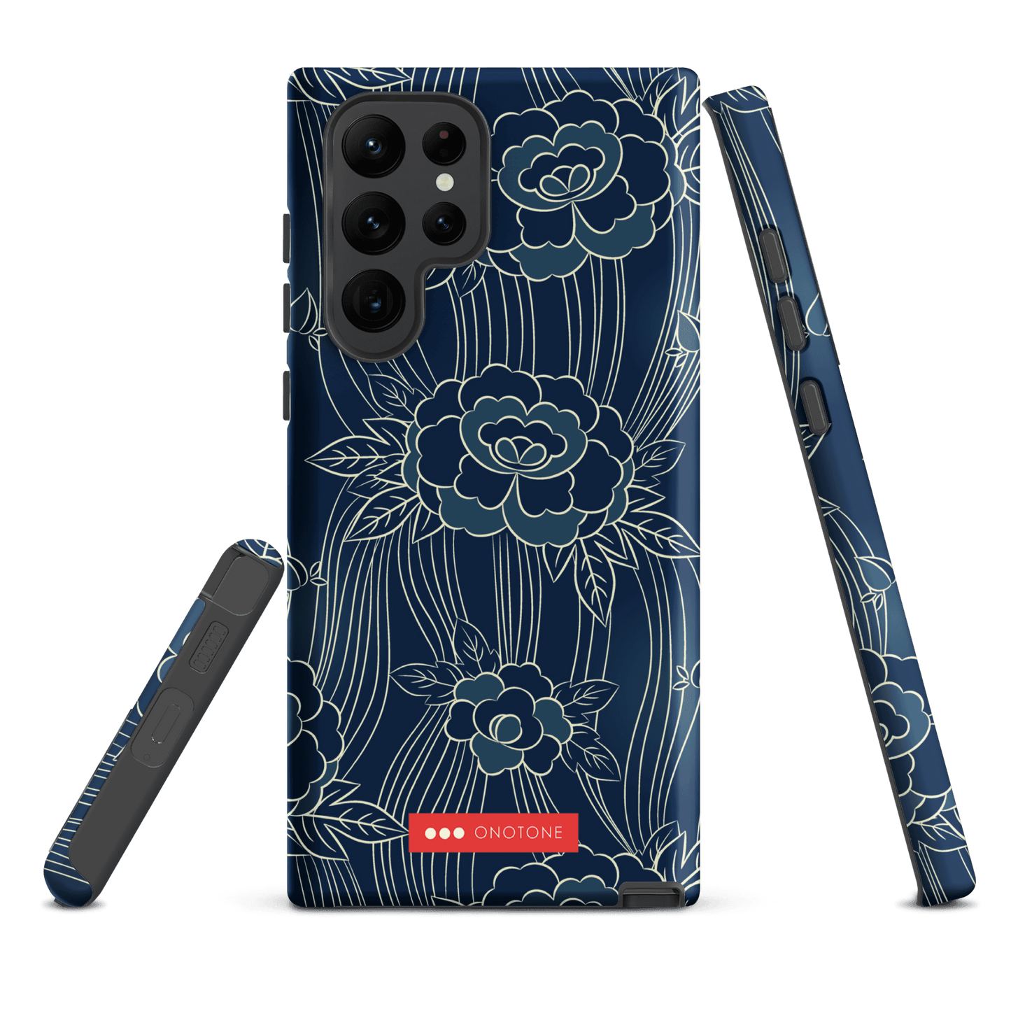Japanese Indigo Samsung® Galaxy Phone Case Roses Pattern