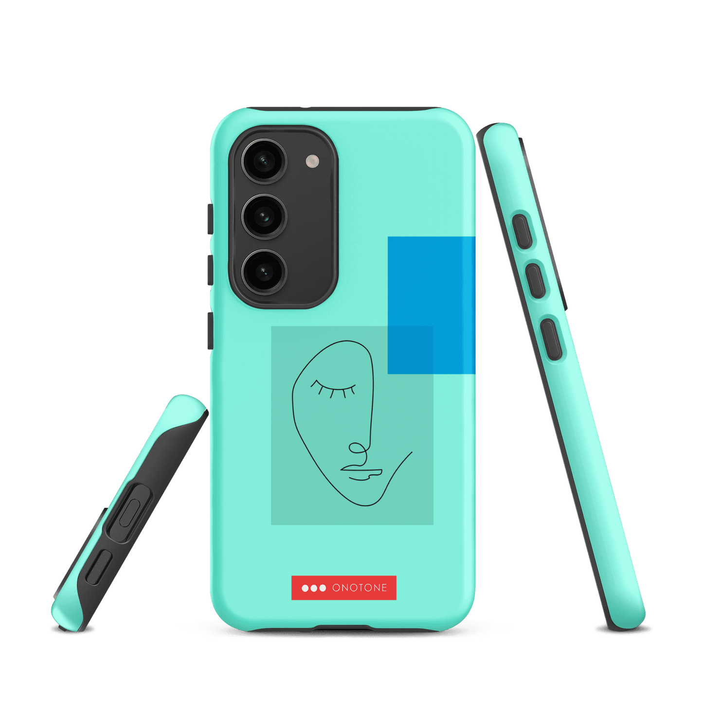 Double Layer Protection Blue Modern Samsung Galaxy Case