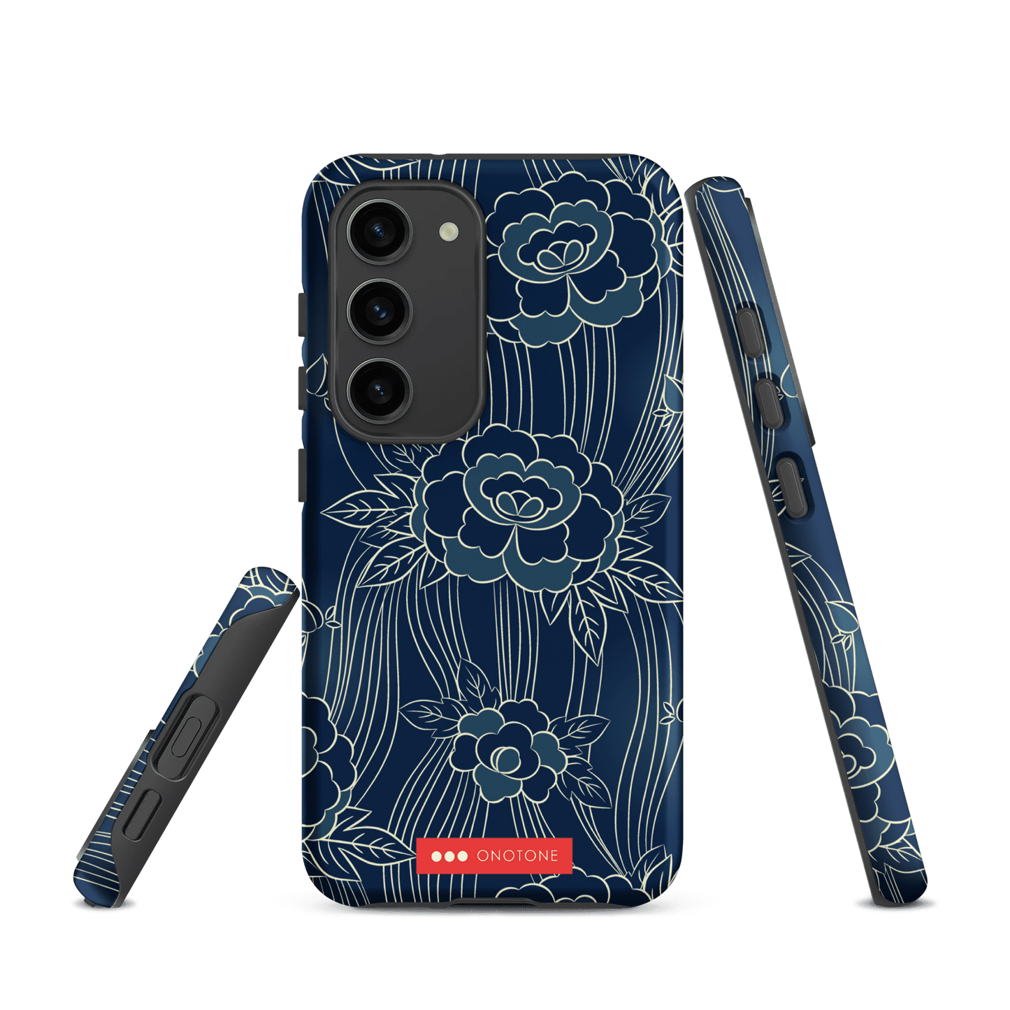Japanese Indigo Samsung® Galaxy Phone Case Roses Pattern
