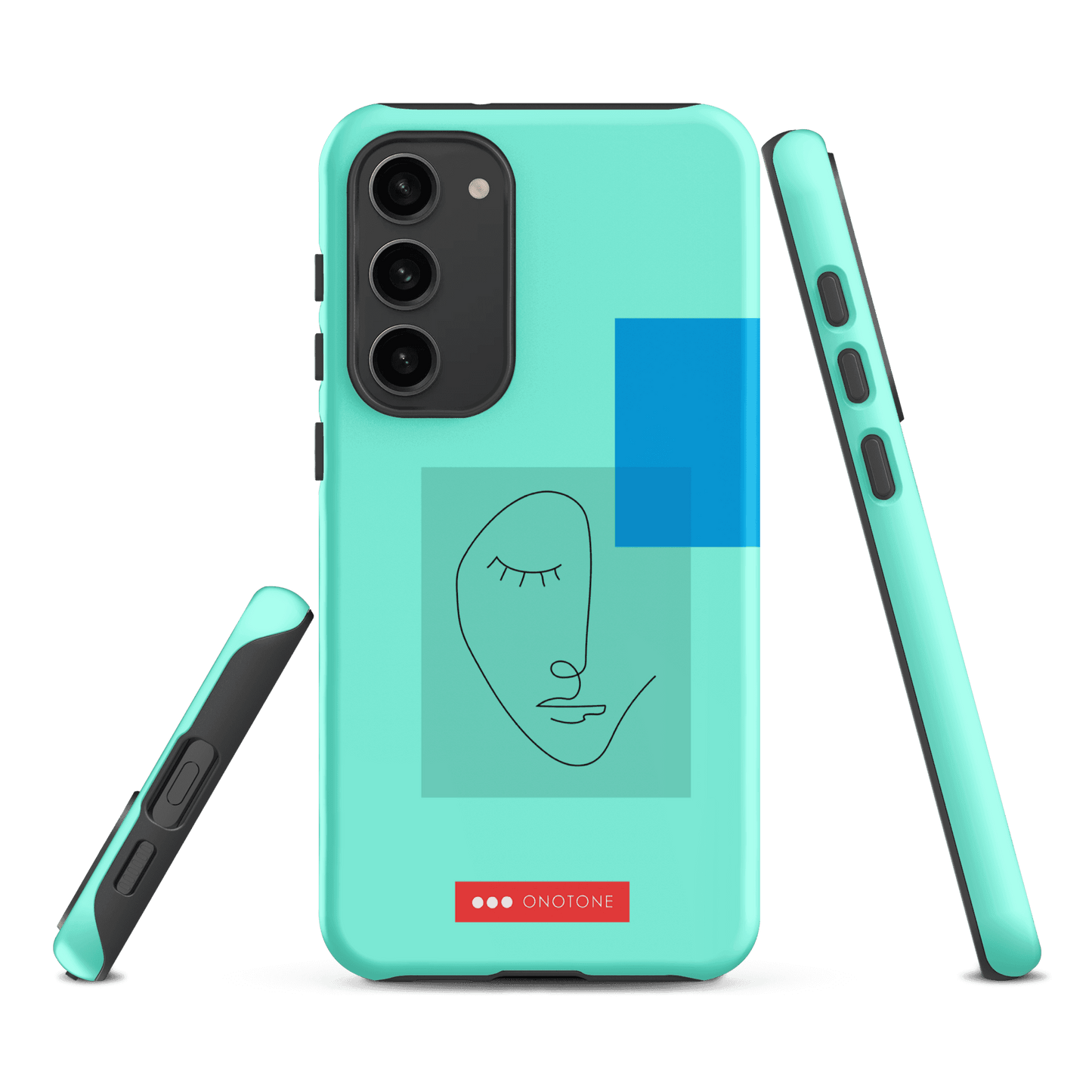 Double Layer Protection Blue Modern Samsung Galaxy Case