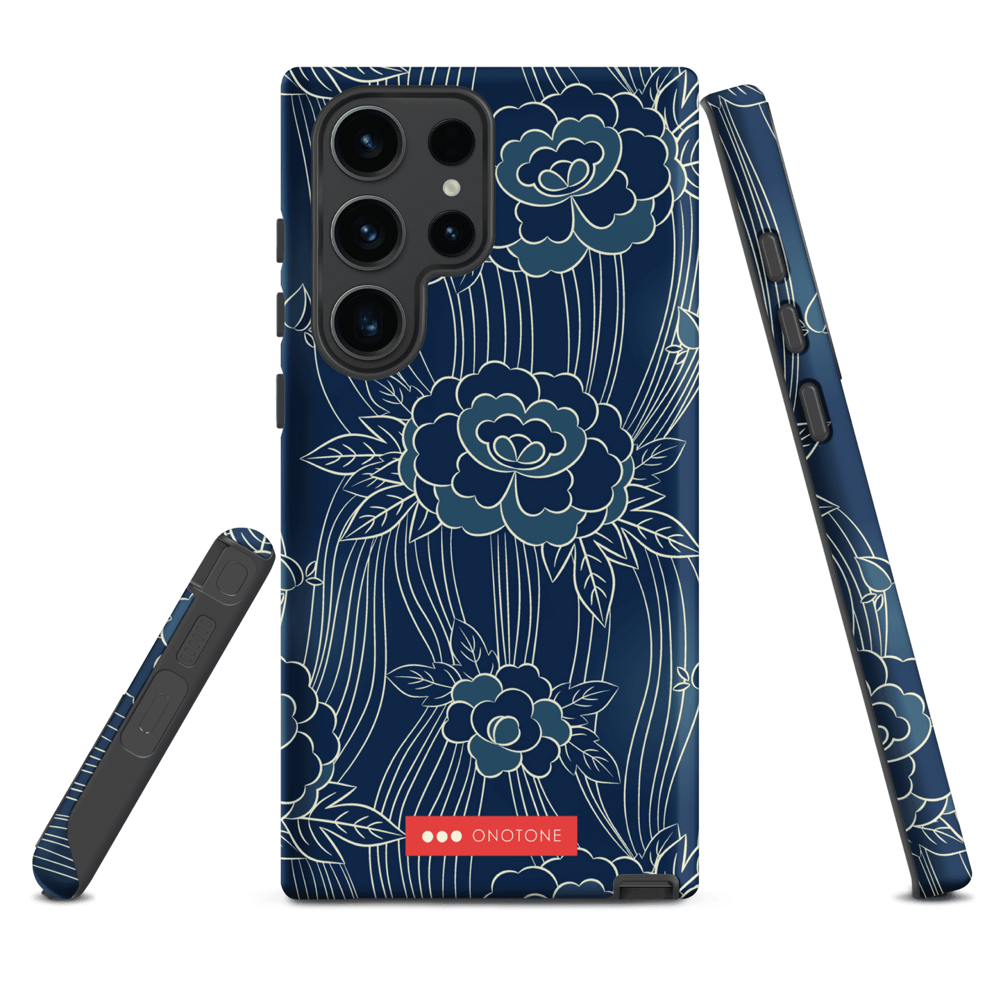 Japanese Indigo Samsung® Galaxy Phone Case Roses Pattern