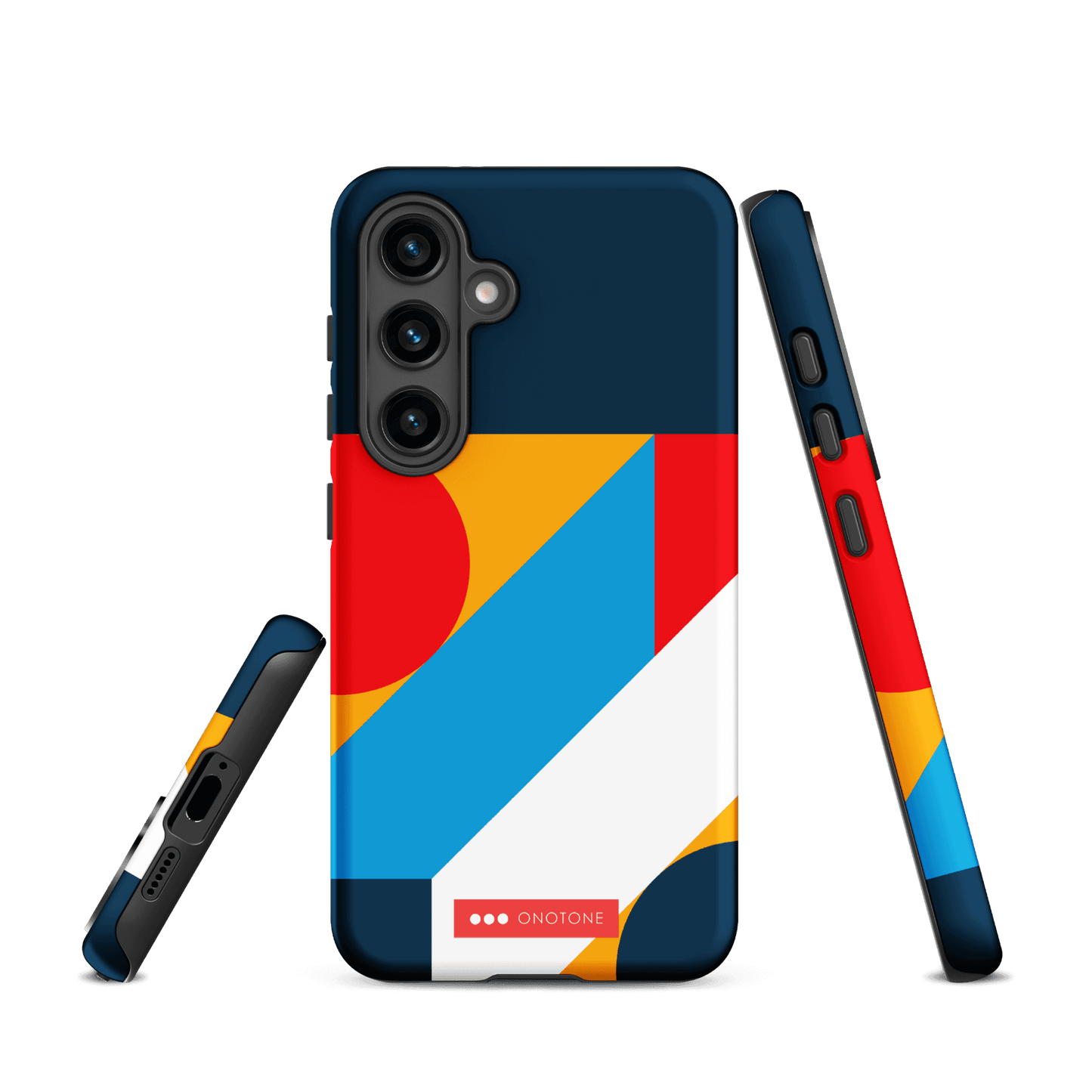 Double Layer Protection Blue Modern Art Samsung Galaxy Case