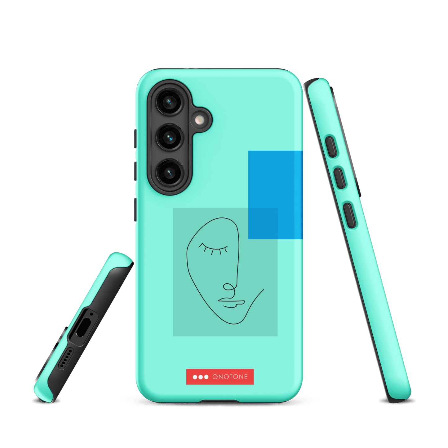 Double Layer Protection Blue Modern Samsung Galaxy Case