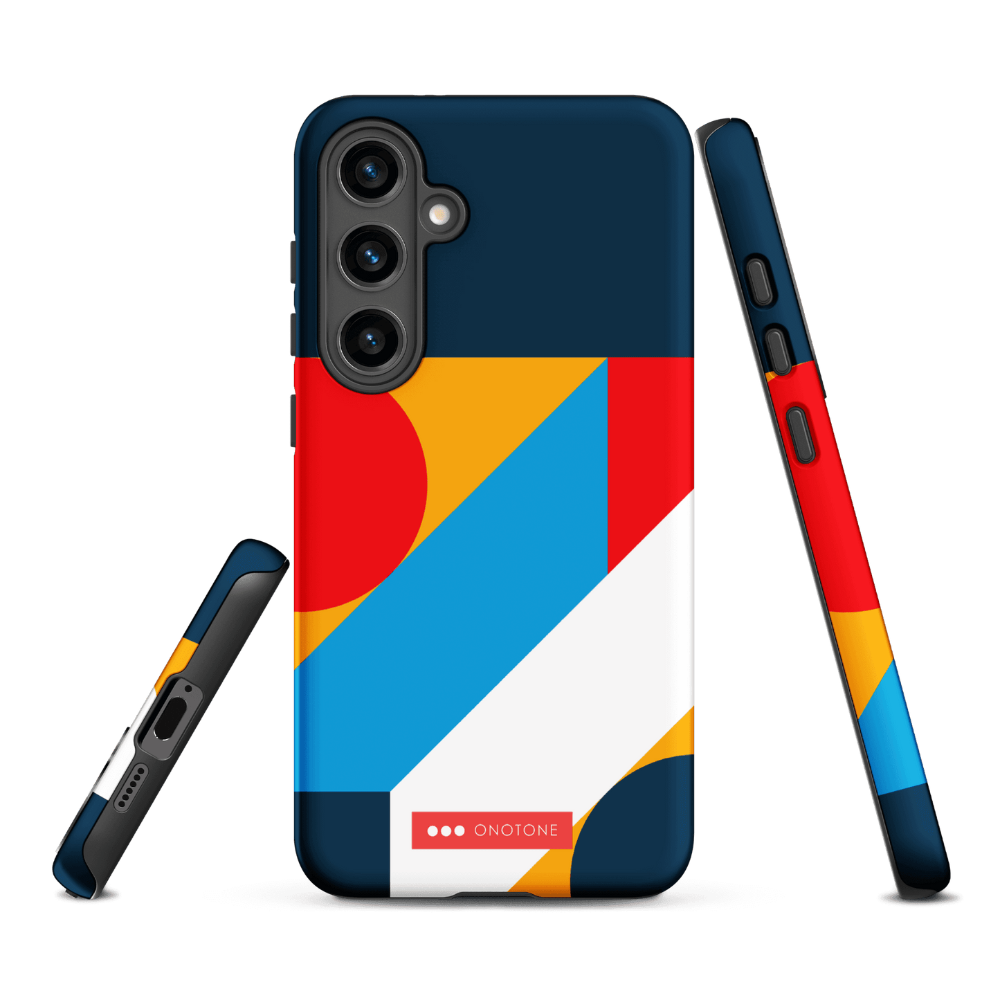 Double Layer Protection Blue Modern Art Samsung Galaxy Case