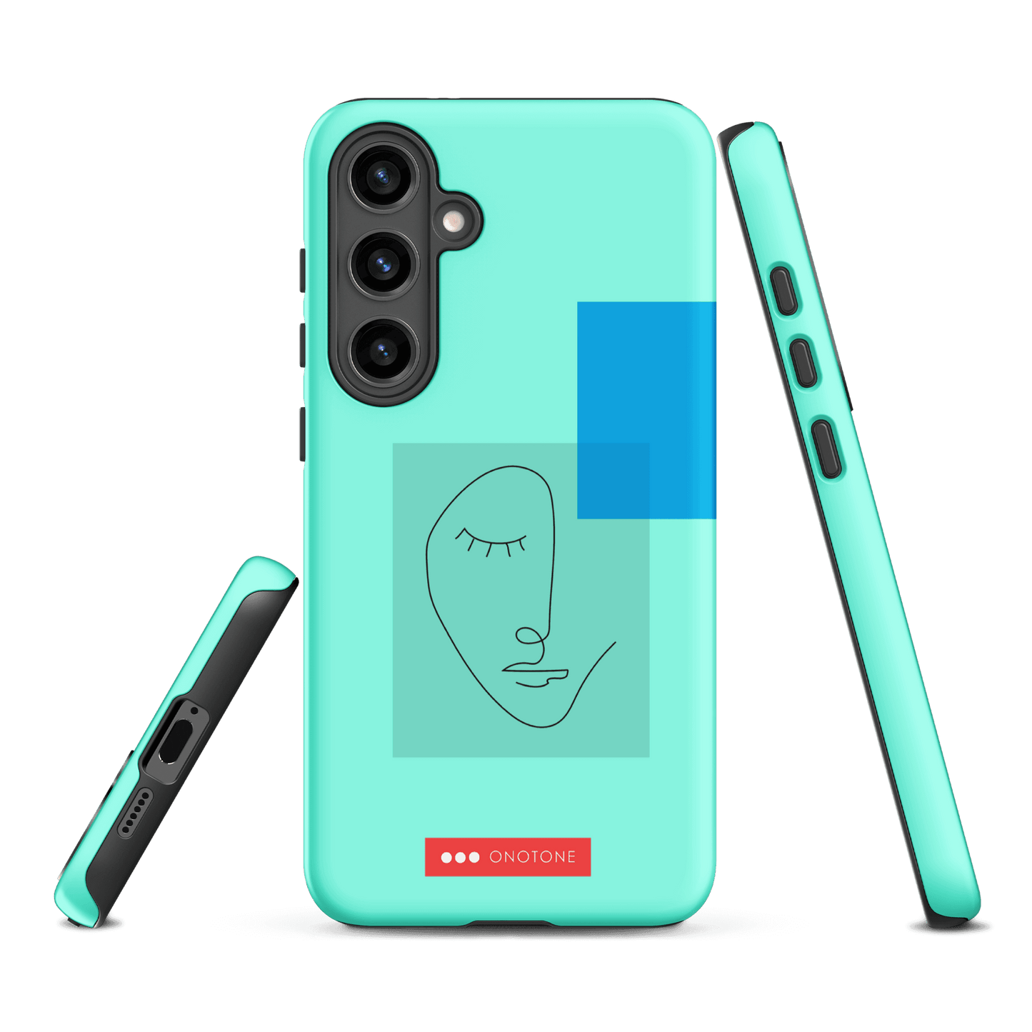 Double Layer Protection Blue Modern Samsung Galaxy Case
