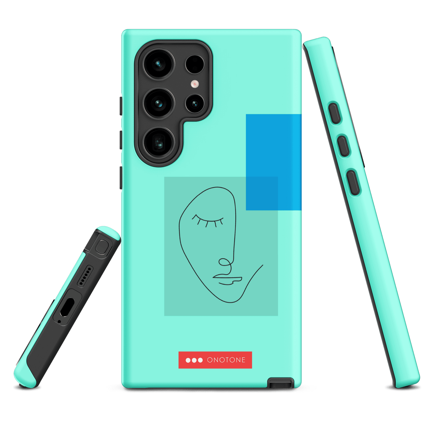 Double Layer Protection Blue Modern Samsung Galaxy Case