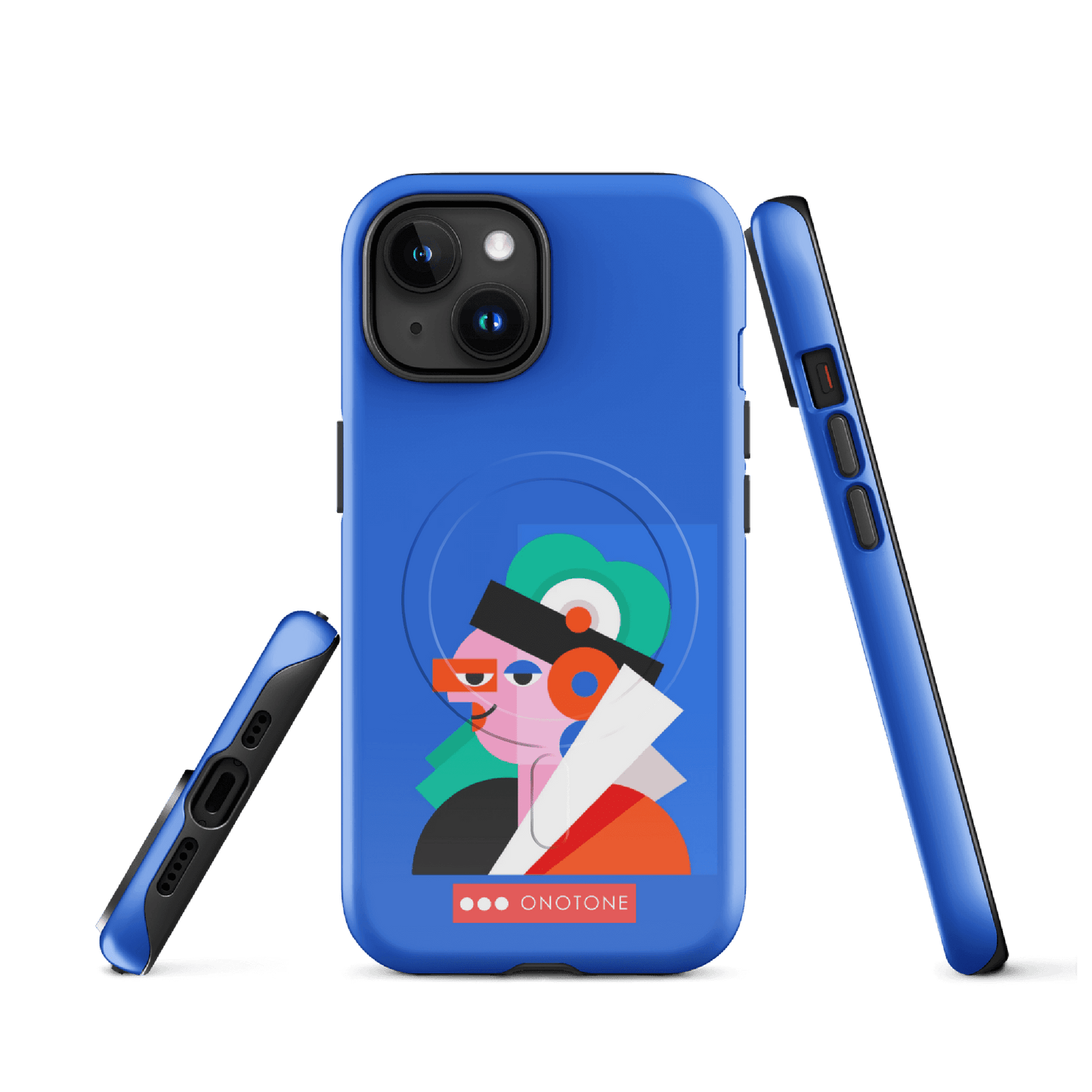 Dual Layer blue modern iPhone® Case ( MD-4071)