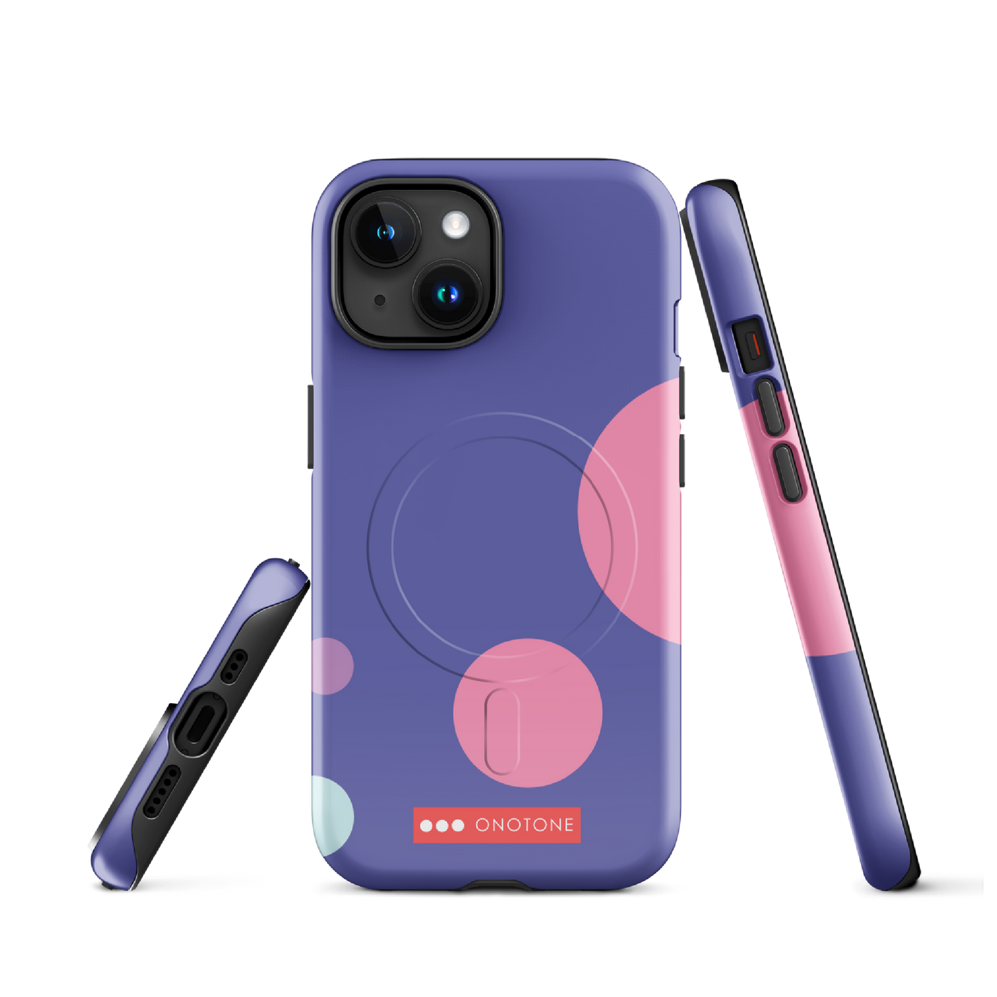 Dual Layer purple modern iPhone® Case