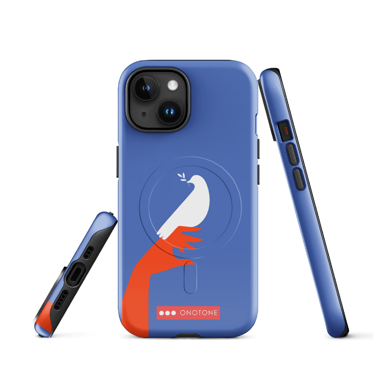 Dual Layer blue modern iPhone® Case ( MD-1673)