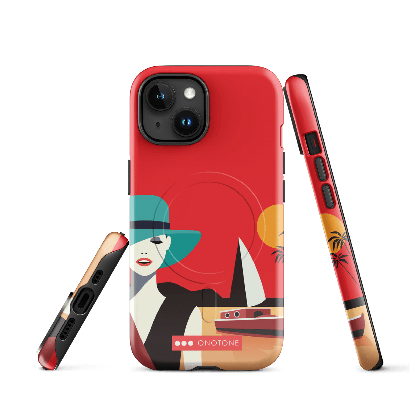 Dual Layer red modern iPhone® Case ( MD-1841)