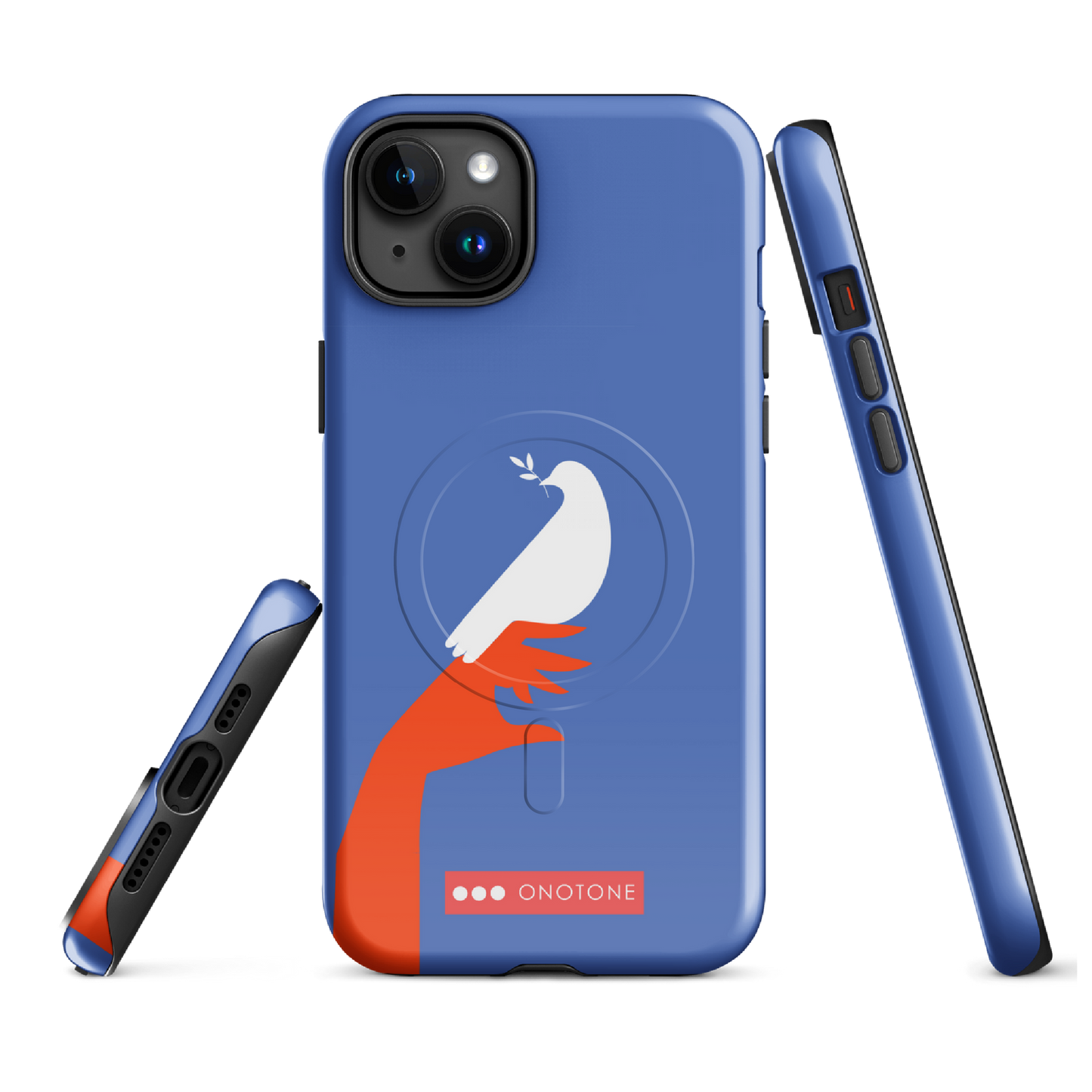 Dual Layer blue modern iPhone® Case ( MD-1673)