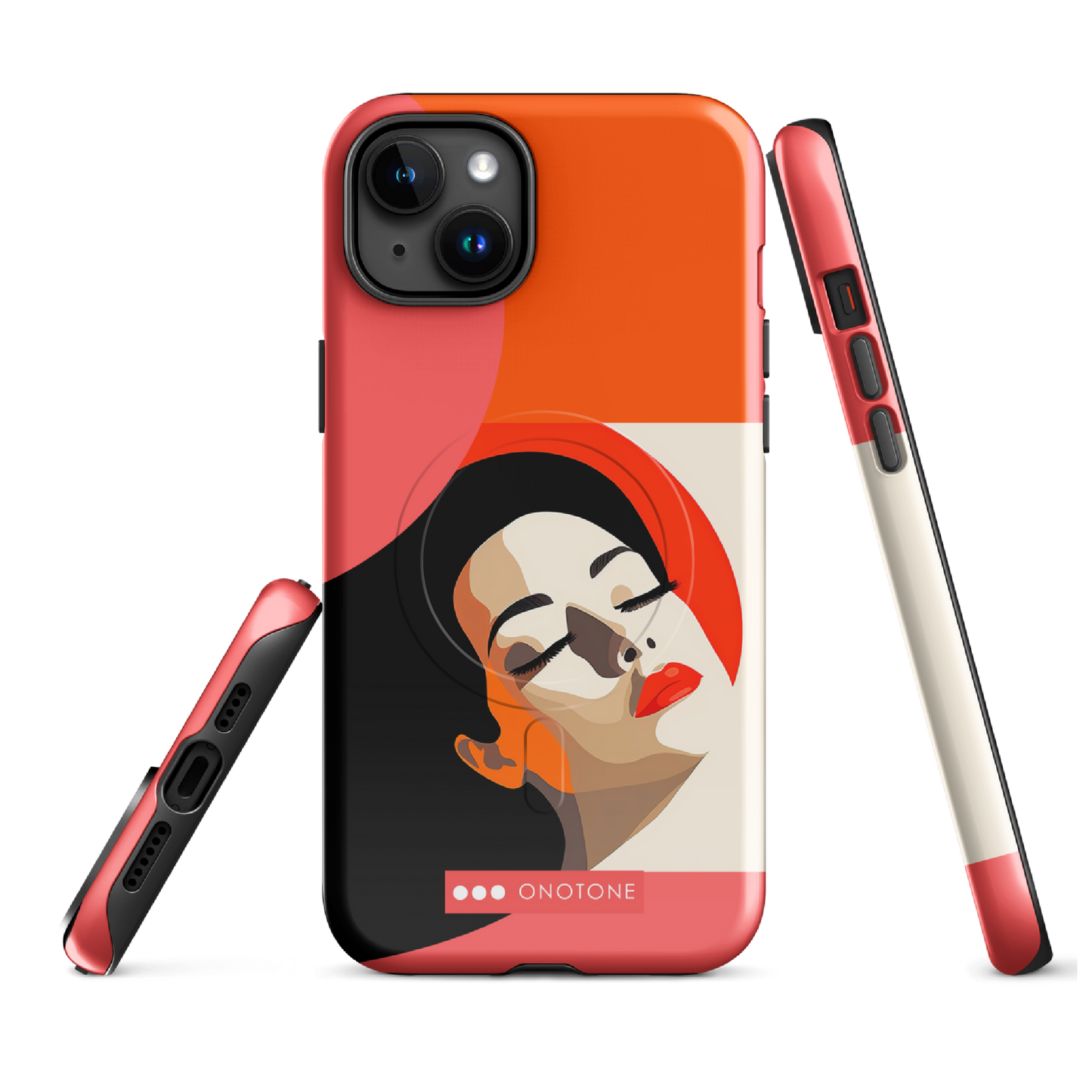 Dual Layer orange modern iPhone® Case ( MD-3857)