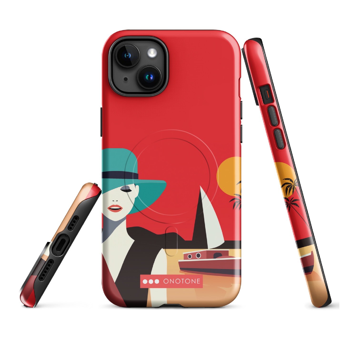 Dual Layer red modern iPhone® Case ( MD-1841)