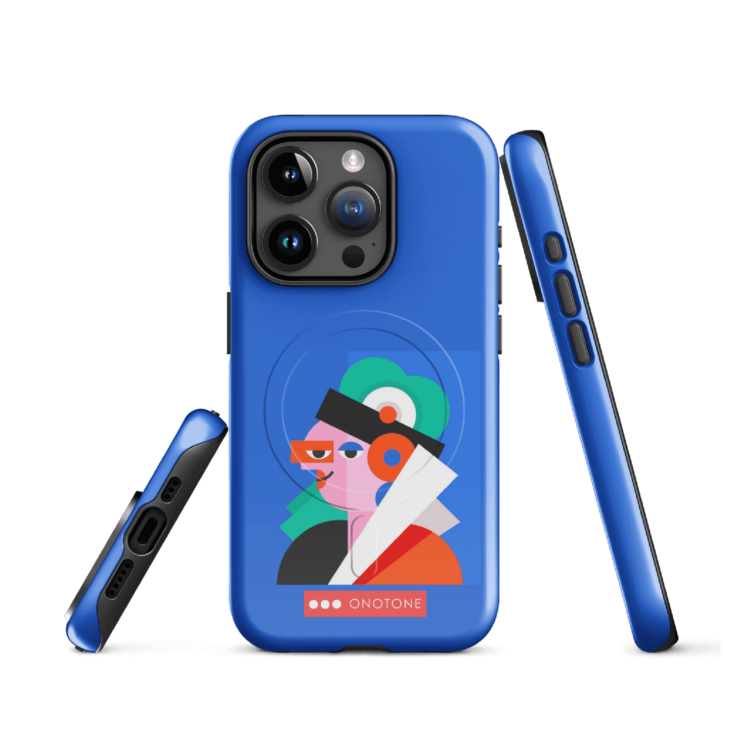 Dual Layer blue modern iPhone® Case ( MD-4071)